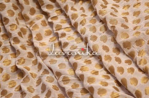 Banarasi Jacquard Butta on Dyeable Georgette Fabric DnoAB104RFD